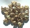 25 13mm Matte Crystal and Gold Cat Face Beads